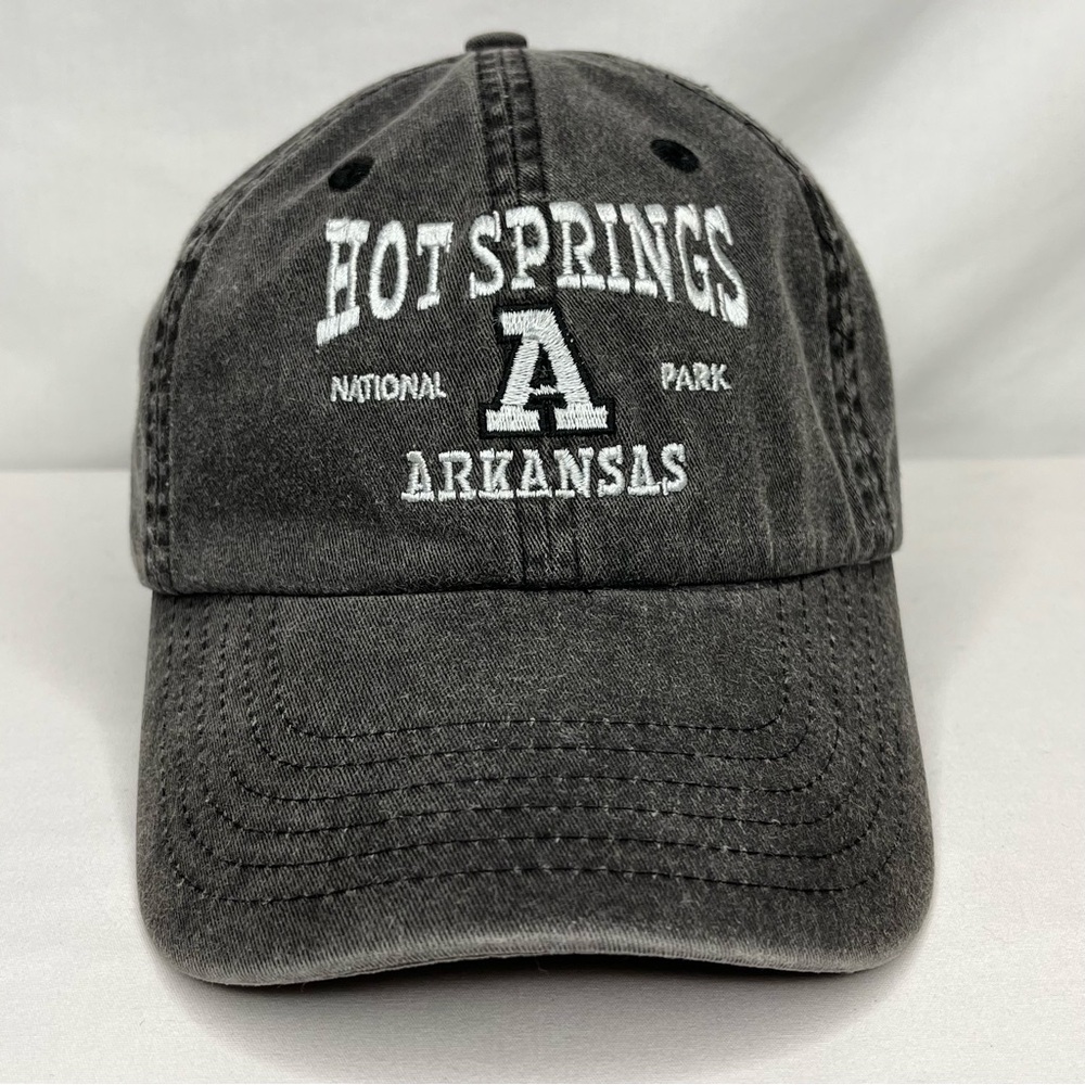 Grey Denim Hot Springs Arkansas National Park Baseball Hat.